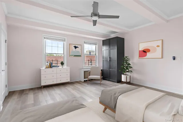 a bed room with a bed and a window