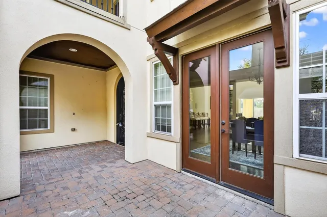 a view of a door of the house