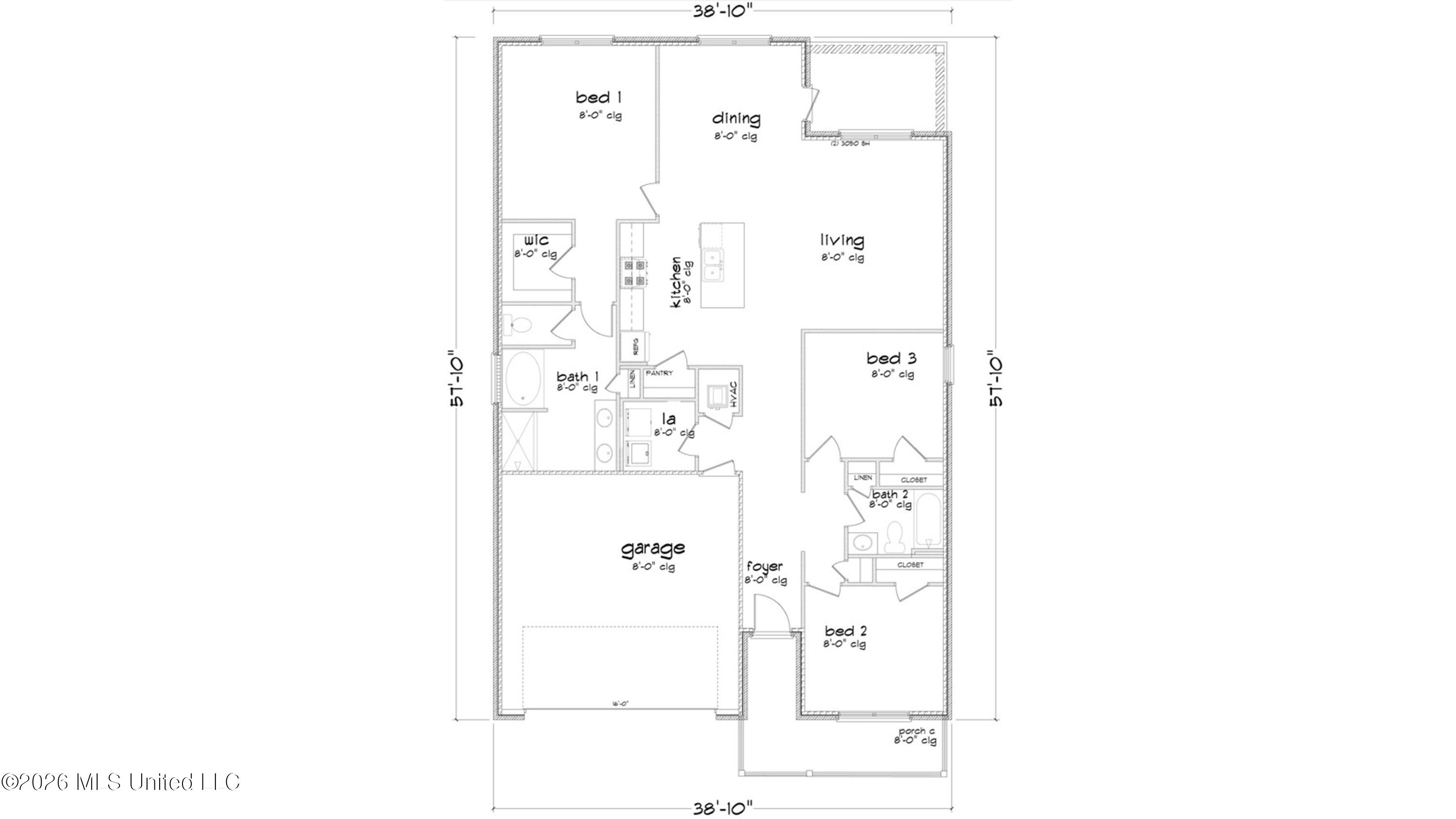 13439 Pond Ridge Way Gulfport, MS 39503 - Photo 25 of 25 ARIA H FE FLOOR PLAN