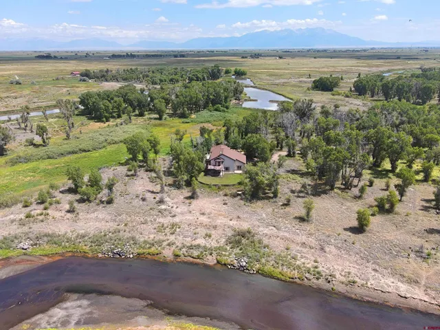 a view of a lake with a mountain
