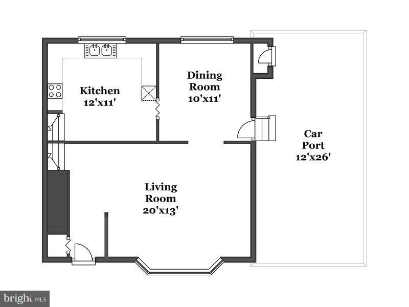 7904 Clearfield Road Frederick, MD 21702 - Photo 28 of 30 Floor plan for main level next to carport