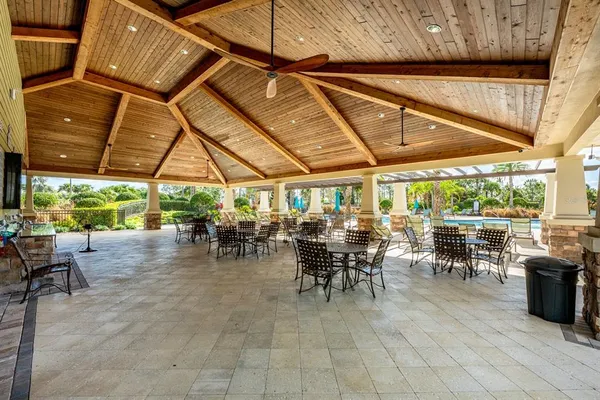 a view of outdoor space with seating area