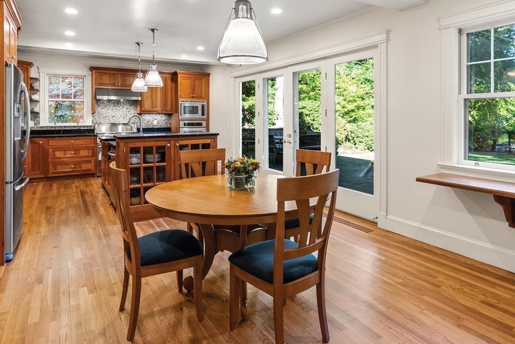 22 Kirkstall Road Newton, MA 02460 - Photo 6 of 19 a dining room with furniture window wooden floor