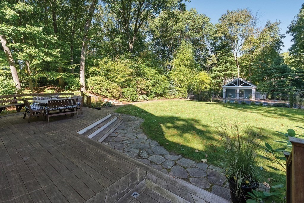 22 Kirkstall Road Newton, MA 02460 - Photo 10 of 19 a view of a swimming pool with lounge chair