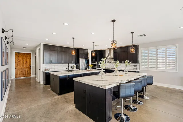 a bedroom with a bed and a walk in closet