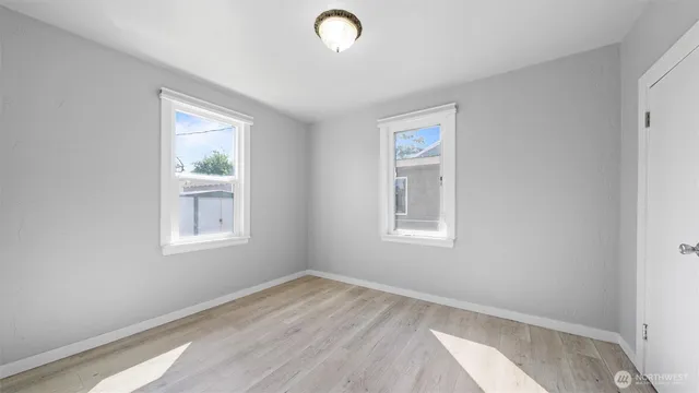 an empty room with a window