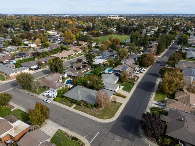 an aerial view of a city