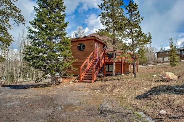 a view of a park with a tree