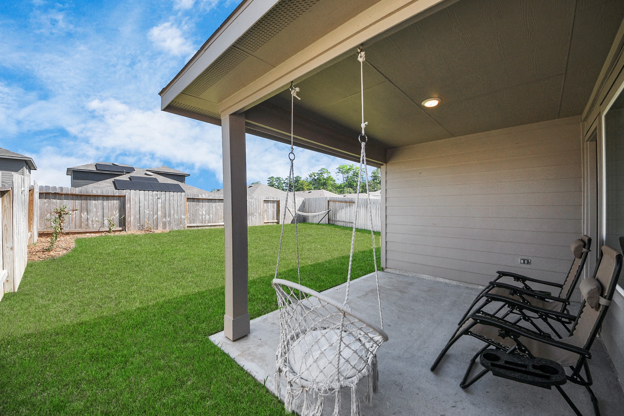 5715 Aspen Acres Drive Spring, TX 77373 - Photo 22 of 24 a view of backyard with green space