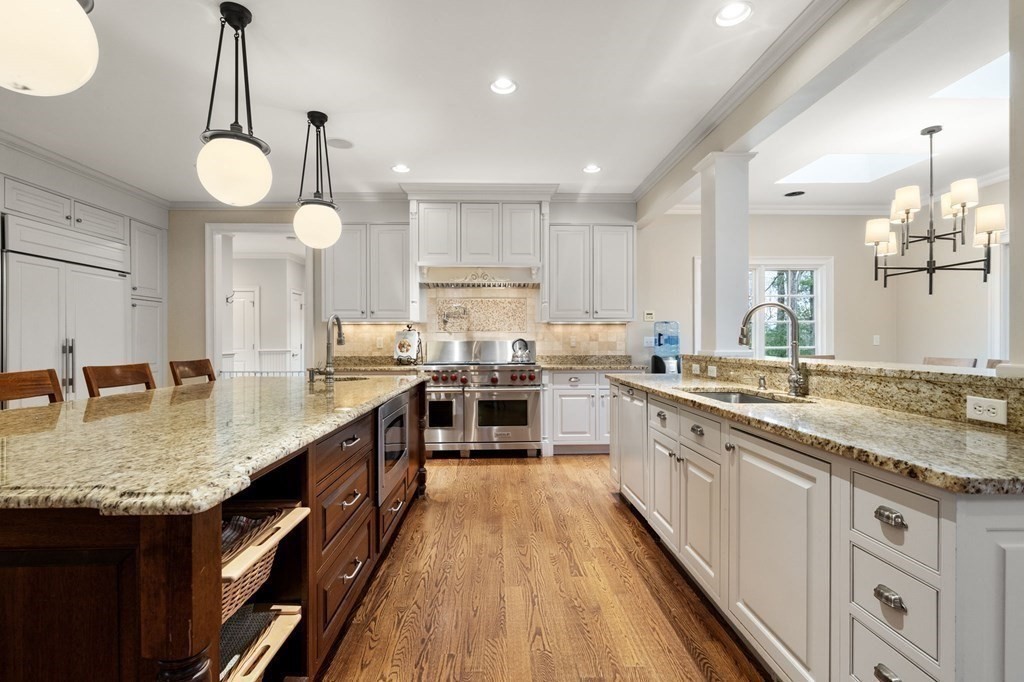 7 Donnelly Drive Dover, MA 02030 - Photo 12 of 29 a large kitchen with granite countertop counter space a sink appliances and cabinets
