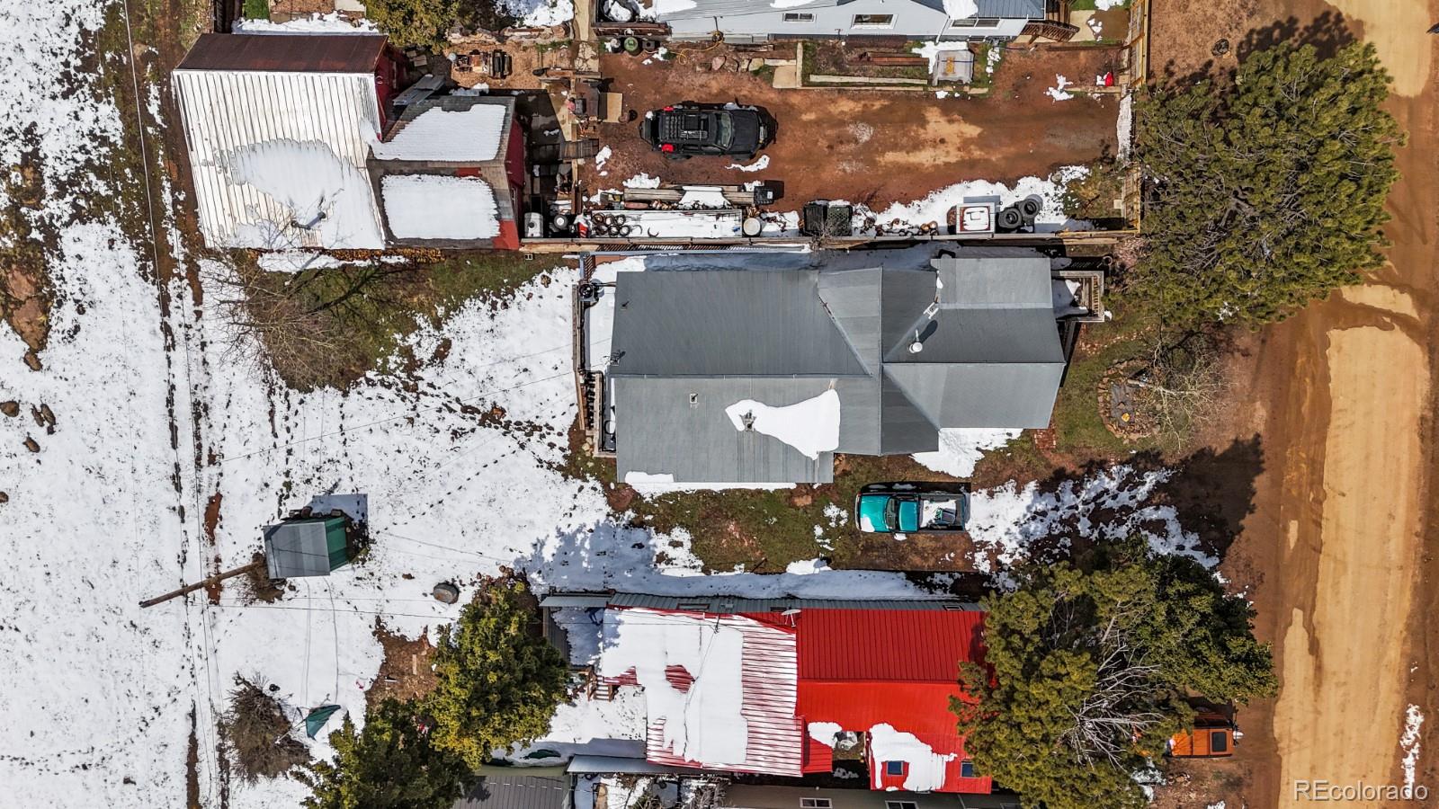 315 5th Street Victor, CO 80860 - Photo 12 of 16 an aerial view of a house with a yard