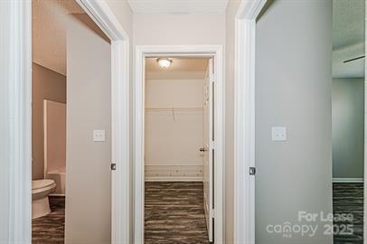 238 Hoskins Mill Lane, Unit D Charlotte, NC 28208 - Photo 7 of 13 a view of a bathroom from a hallway