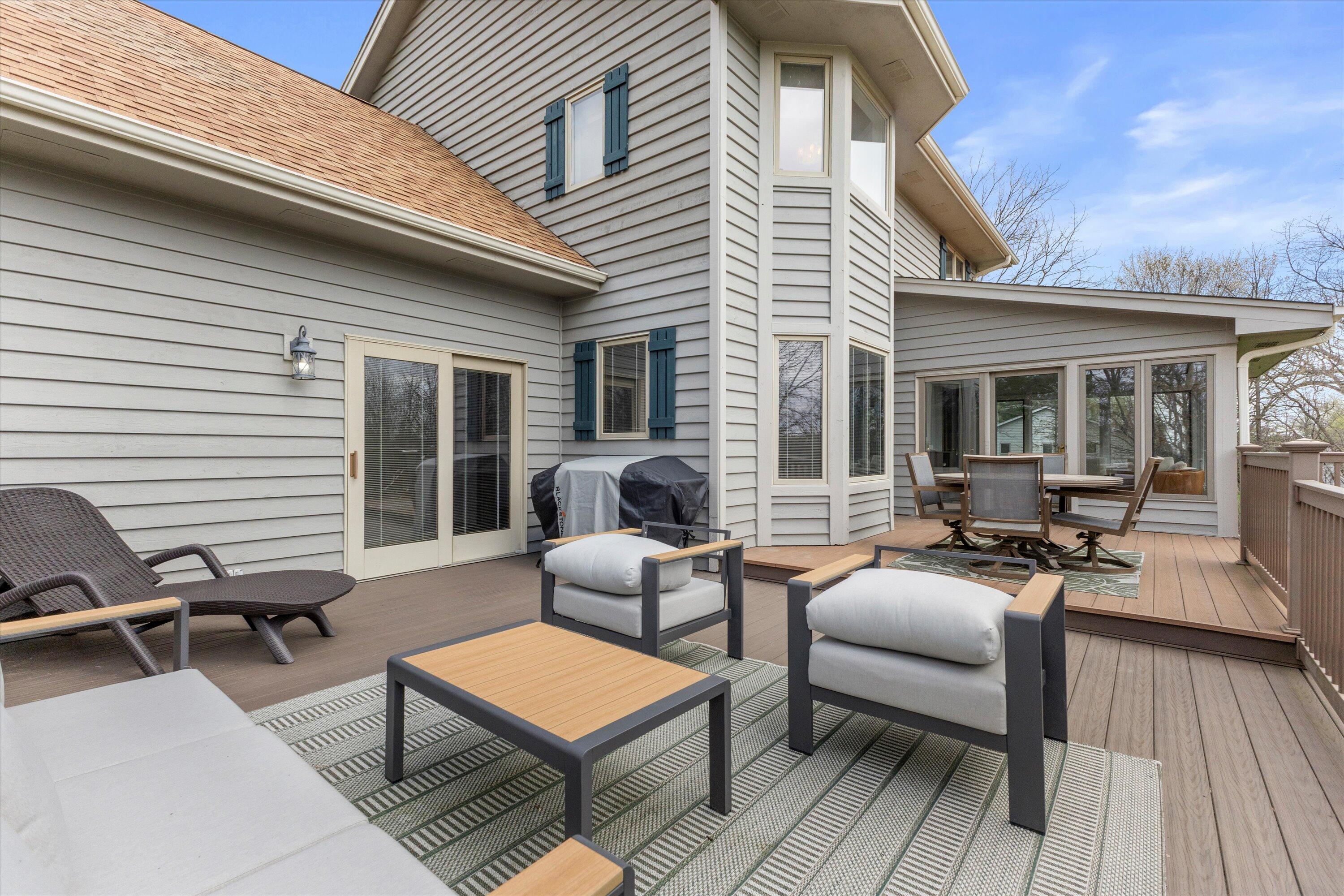 26041 Deer Ridge Trail Norway, WI 53185 - Photo 47 of 58 Large Back Deck!