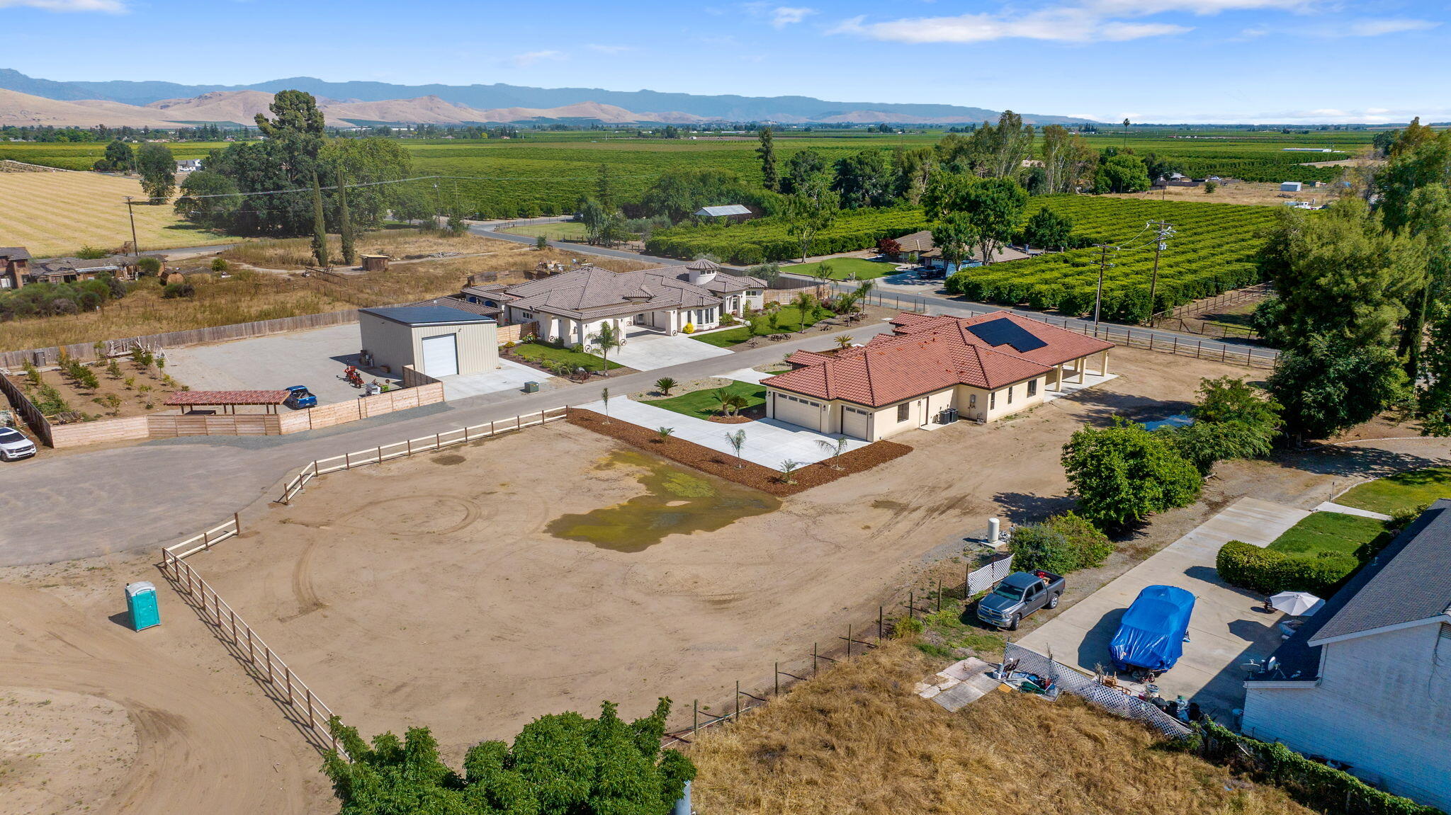 503 East Palm Street Exeter, CA 93221 - Photo 91 of 92 an aerial view of a house with yard swimming pool and outdoor seating