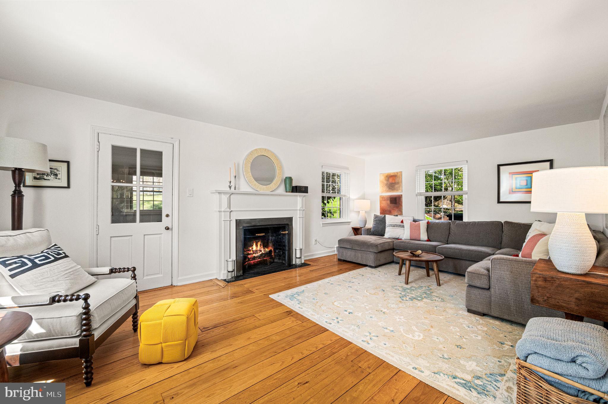 2 Briar Road Wayne, PA 19087 - Photo 19 of 49 Living Room with wood burning fireplace