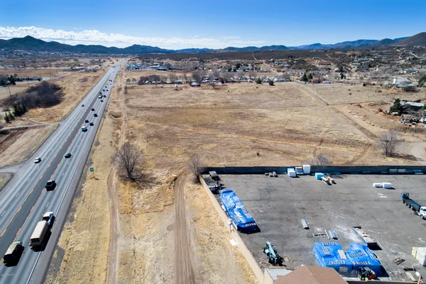 a view of city and mountain