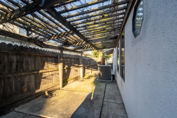 a view of outdoor space with deck and outdoor seating
