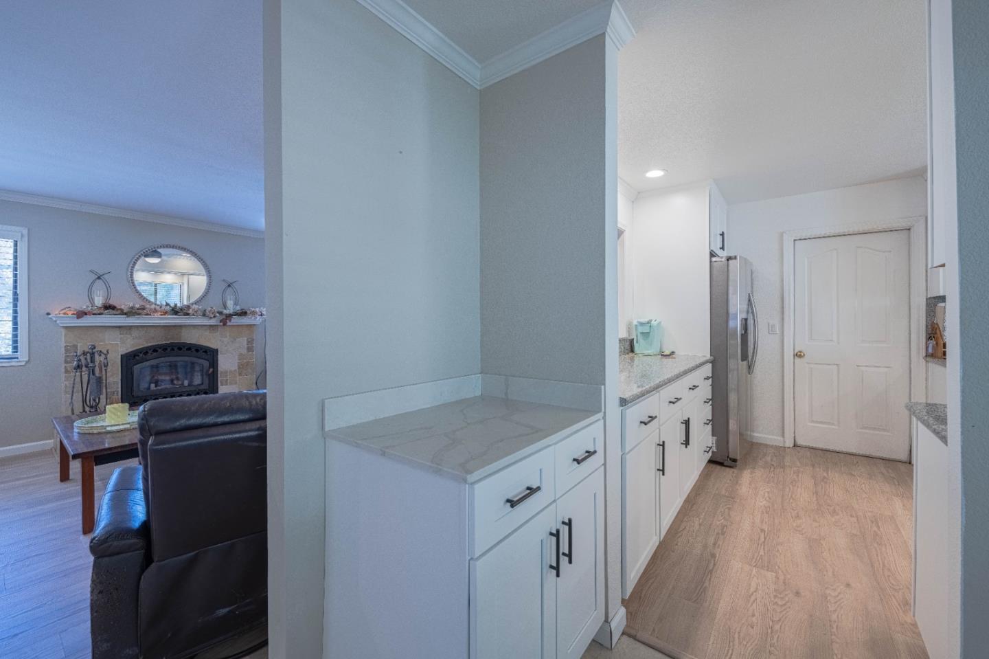 5240 Strong Circle Watsonville, CA 95076 - Photo 19 of 51 a bathroom with granite countertop a sink a vanity and a mirror