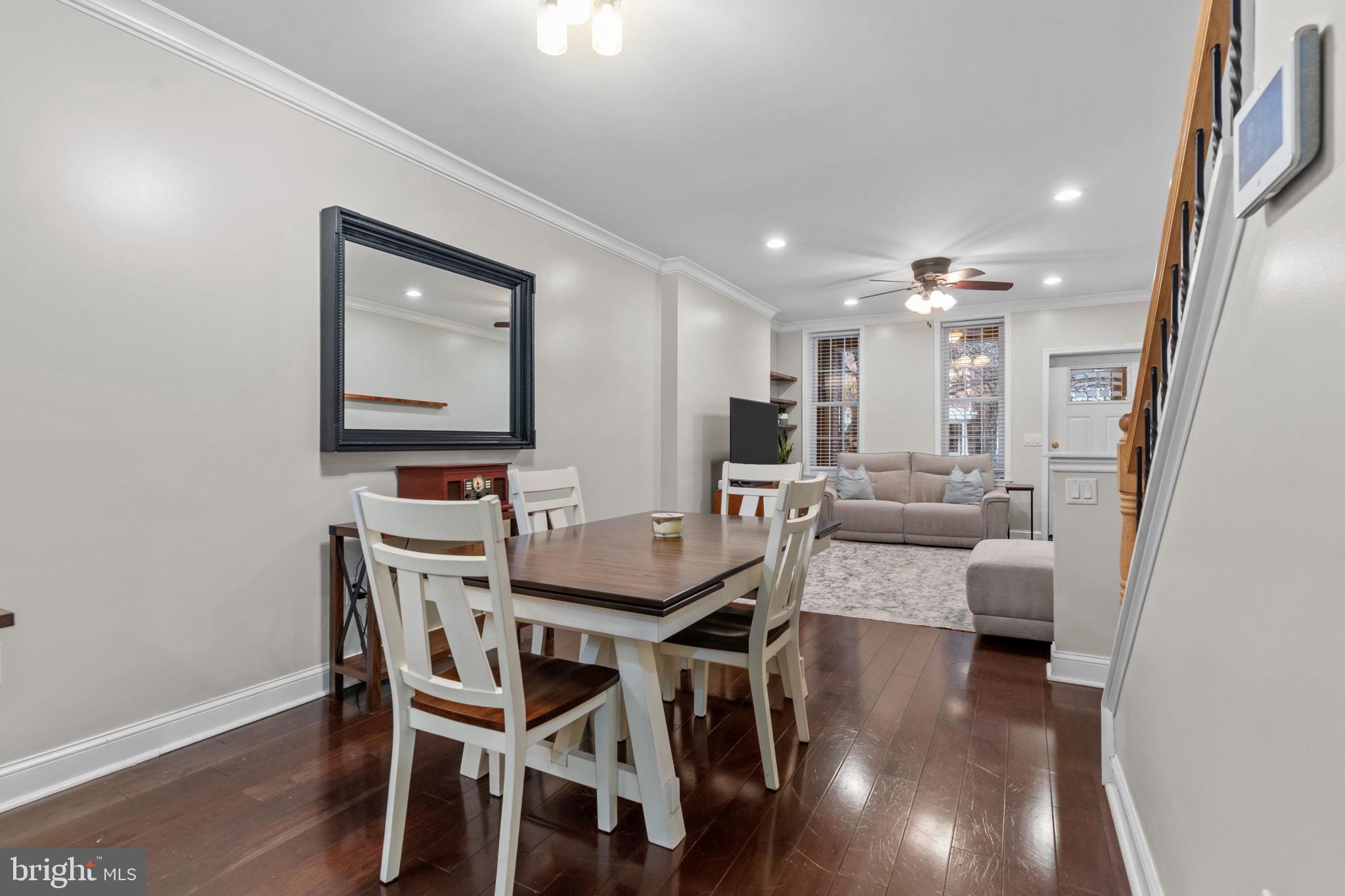 3554 New Queen Street Philadelphia, PA 19129 - Photo 9 of 39 a view of a dining room with furniture and wooden floor
