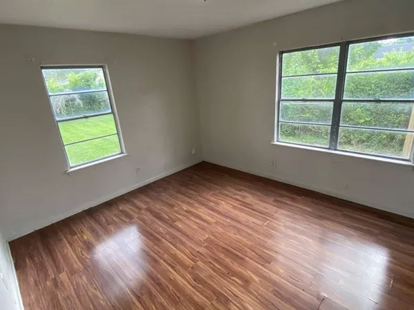an empty room with a window
