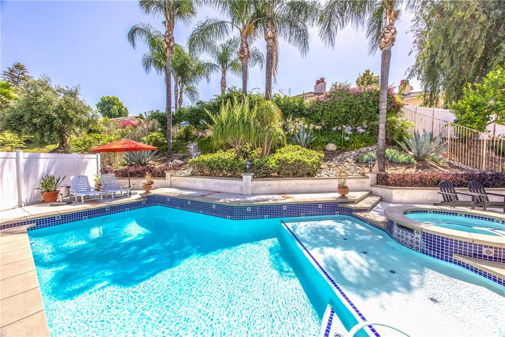 7751 Jack Rabbit Lane Highland, CA 92346 - Photo 45 of 50 a view of a backyard with plants and a patio