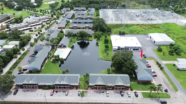 an aerial view of residential house with outdoor space