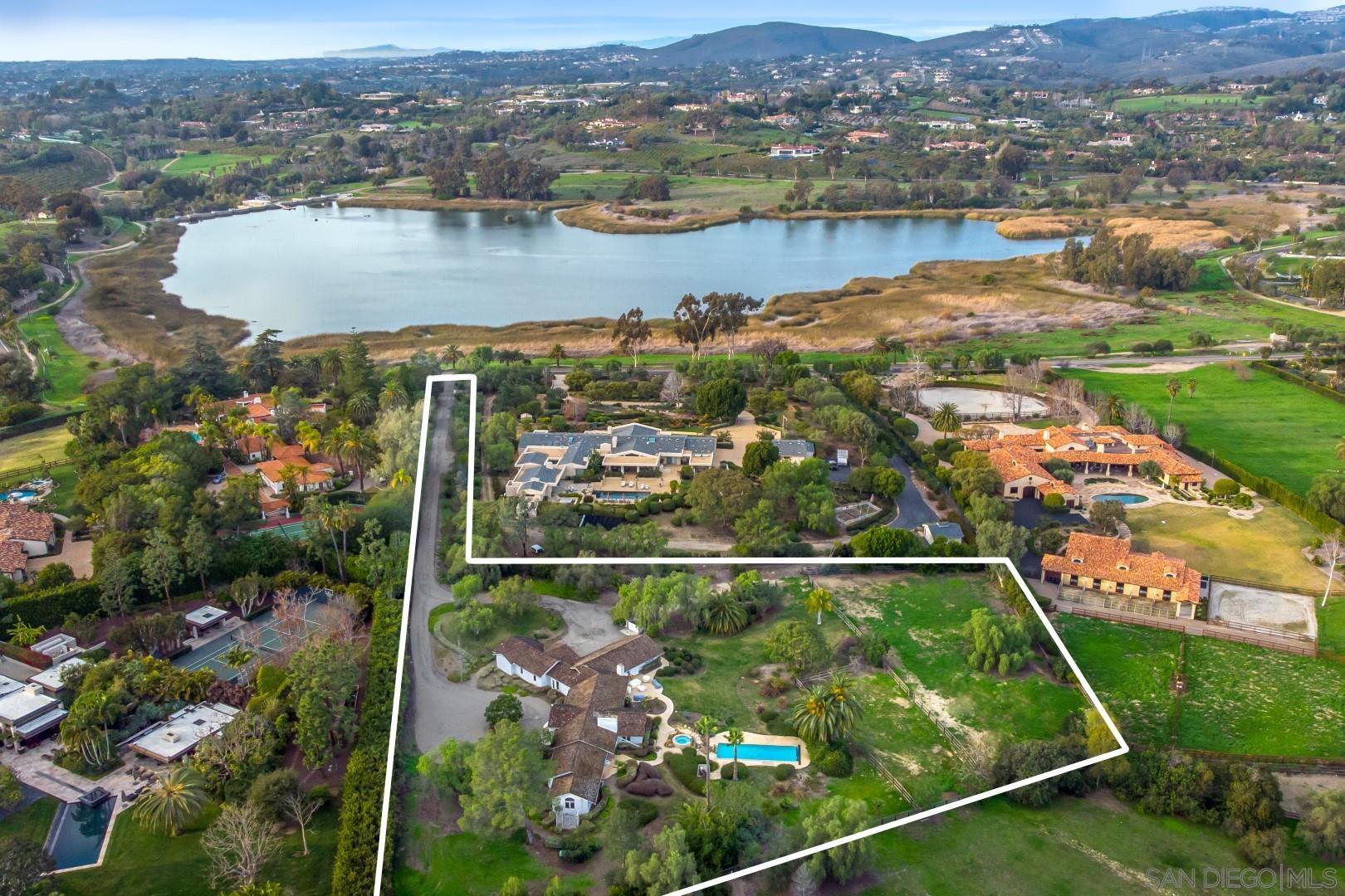 6531 Lago Lindo Rancho Santa Fe, CA 92067 - Photo 54 of 54 an aerial view of river residential houses with outdoor space and swimming pool