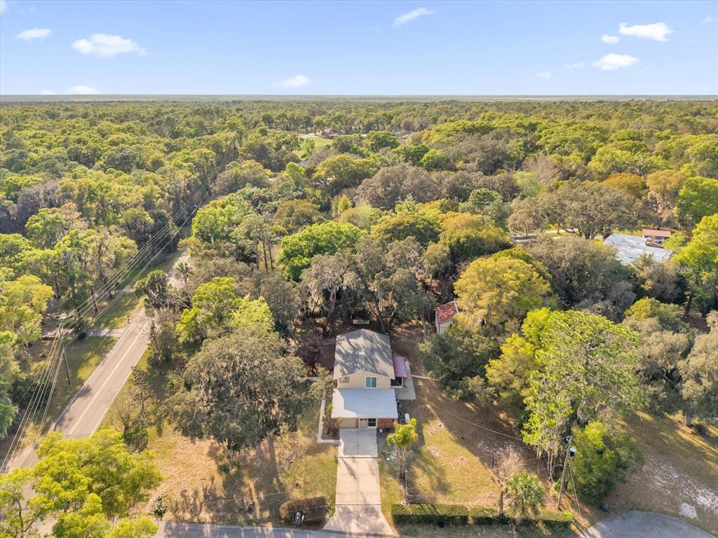 1610 Glenwood Road DeLand, FL 32720 - Photo 31 of 35 an aerial view of residential houses with outdoor space and trees