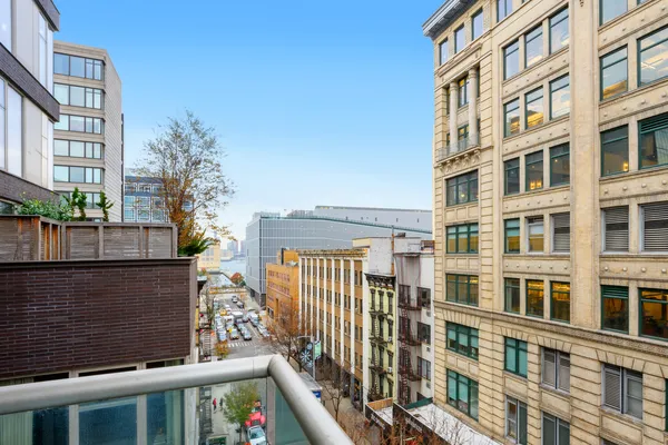 a view of building with large windows