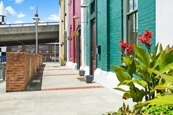 a view of a building with stairs