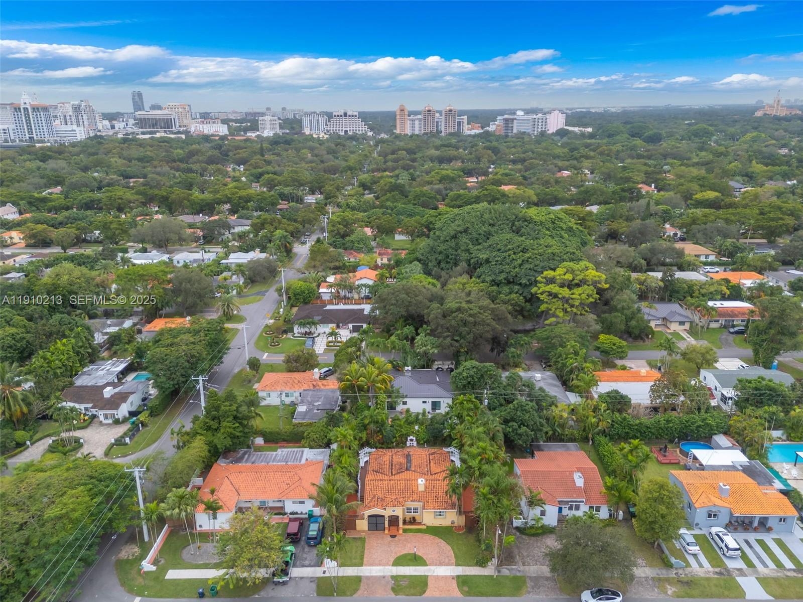 4416 Southwest 14th Street Miami, FL 33134 - Photo 33 of 33 an aerial view of residential houses with city view