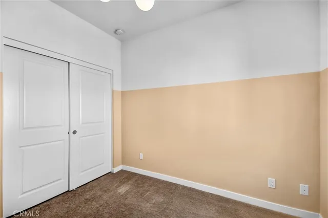 a view of a small space with a window