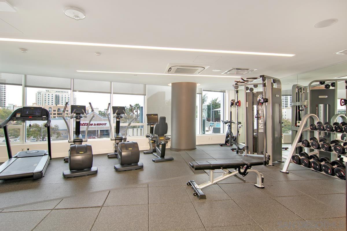 888 E Street, Unit 3501 San Diego, CA 92101 - Photo 44 of 46 a view of a room with gym equipment