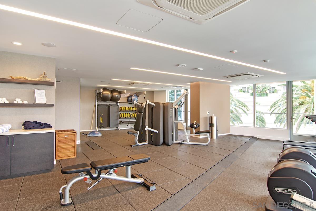 888 E Street, Unit 3501 San Diego, CA 92101 - Photo 45 of 46 a view of a room with gym equipment