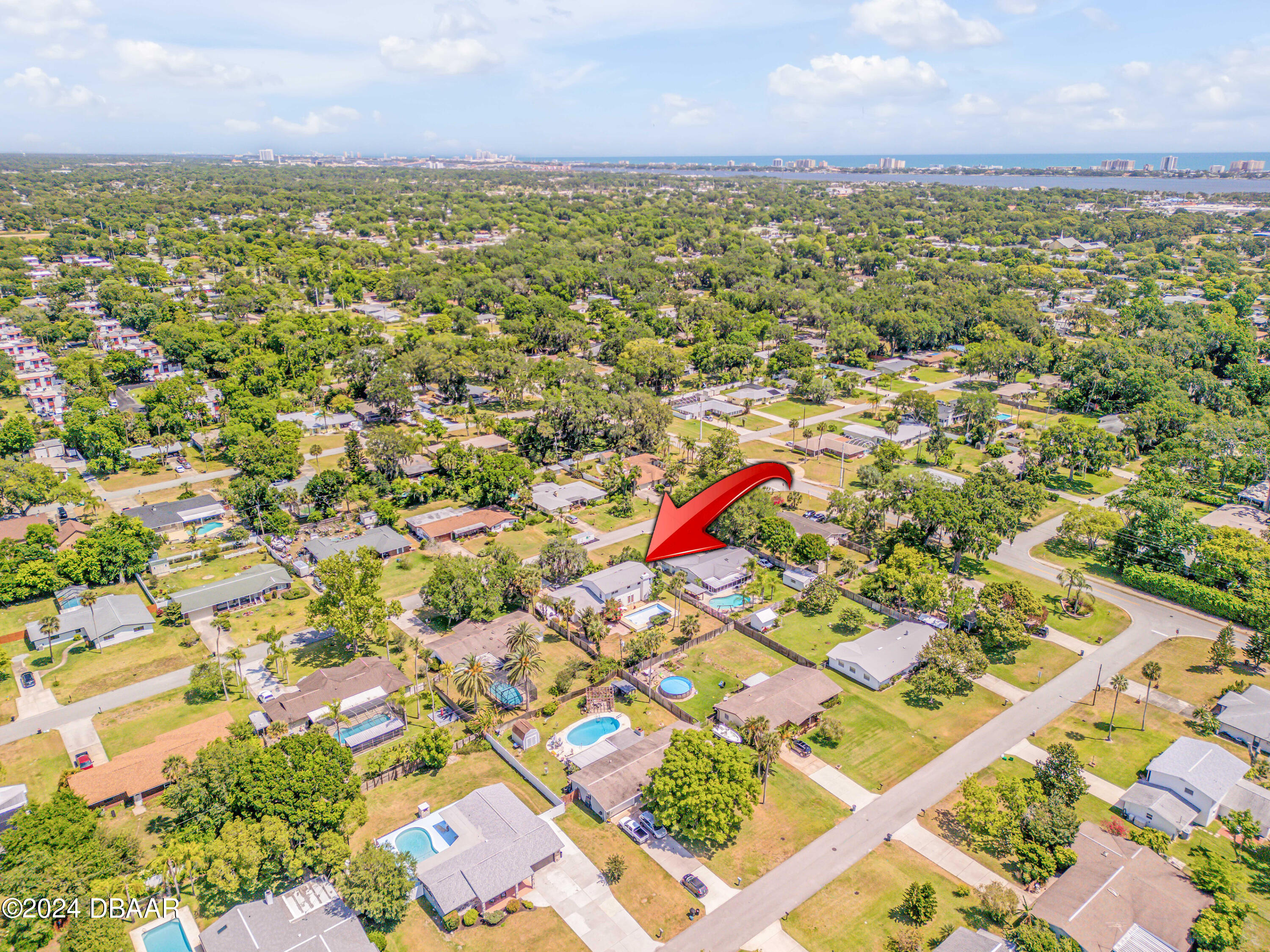 909 Pineapple Road South Daytona, FL 32119 - Photo 66 of 68 NE Aerial