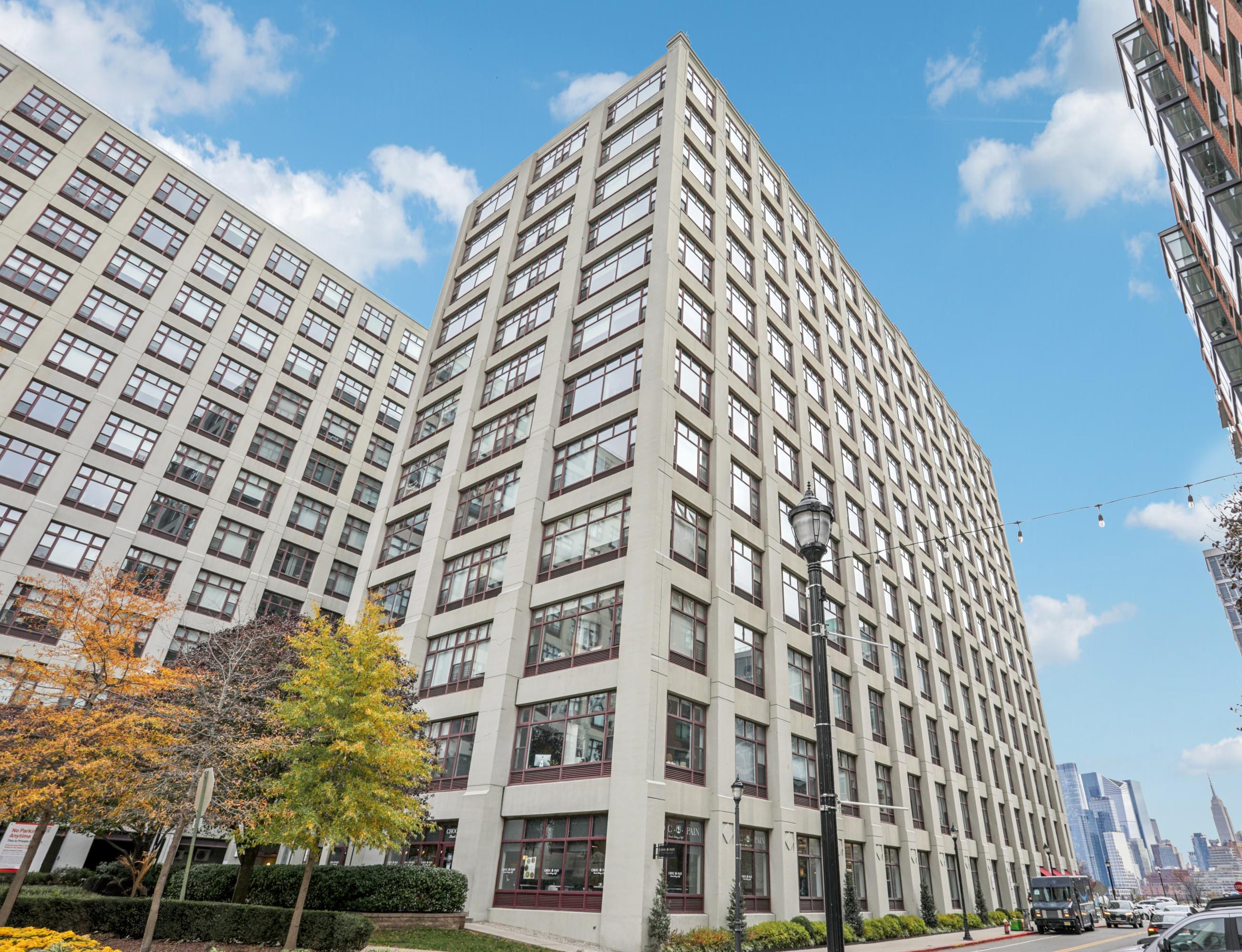 a front view of a building