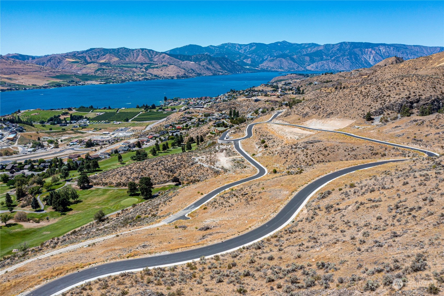929 Long Drive Chelan, WA 98816 - Photo 14 of 23 a view of a backyard with a mountain