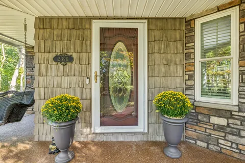 a view of park with trees