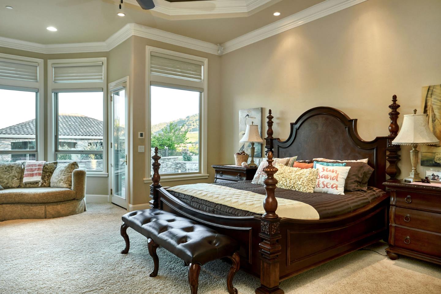 13800 Watsonville Road Morgan Hill, CA 95037 - Photo 36 of 74 a living room with furniture and a floor to ceiling window