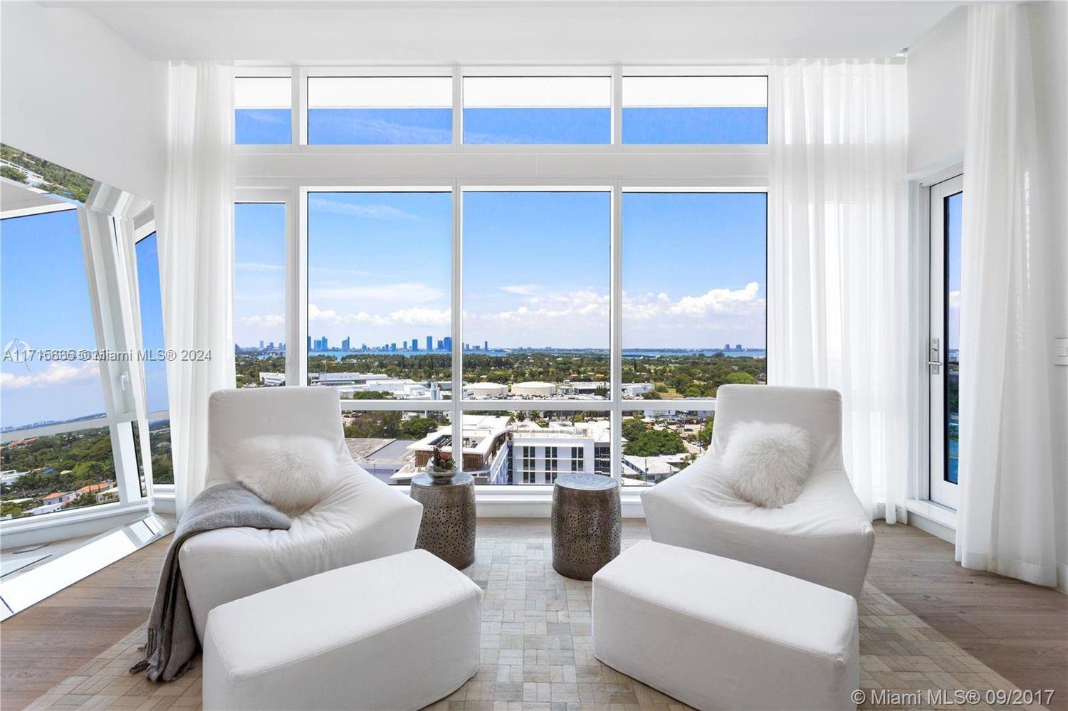 102 24th Street, Unit PH1617 Miami Beach, FL 33139 - Photo 2 of 28 a living room with furniture and a large window