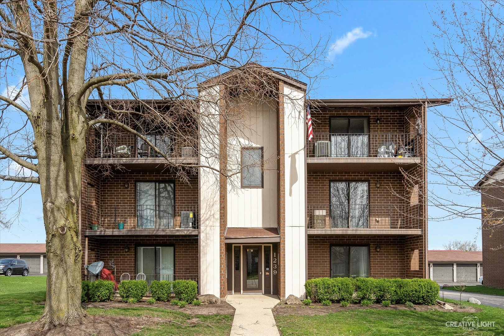1239 Chalet Road, Unit 200 Naperville, IL 60563 - Photo 1 of 16 a front view of a house with garden