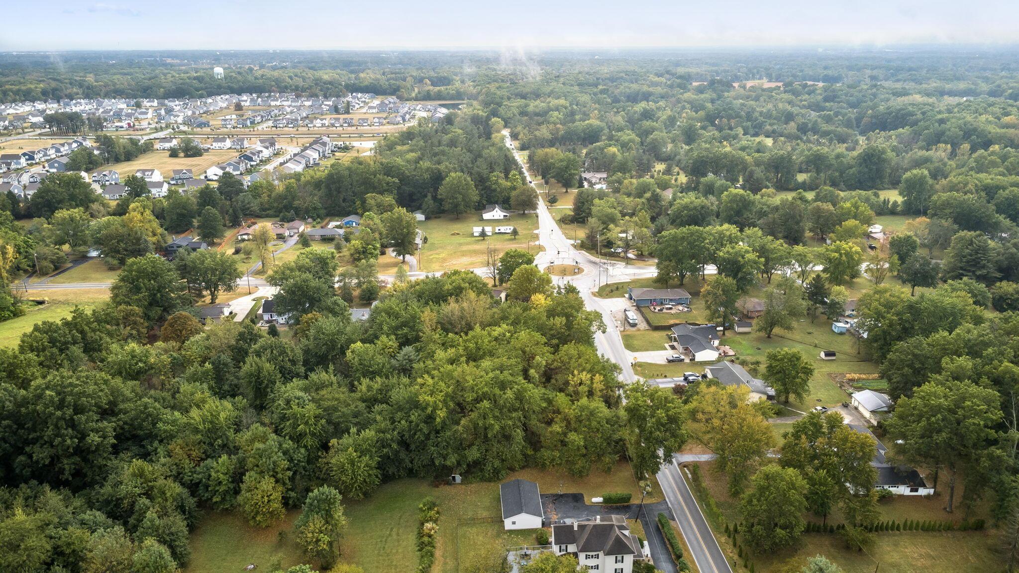 0 Babbitt Road New Albany, OH 43054 - Photo 10 of 10 Aerial of Babbitt Rd. leading to Morse Rd. roundabout from property.