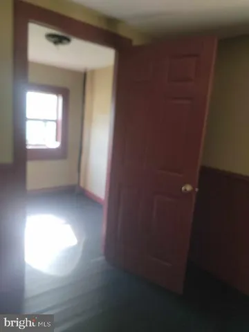 a view of a small space with a window