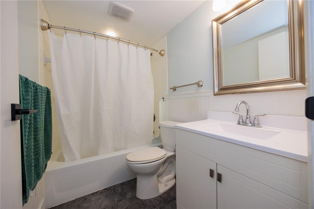 5 Bayard Road, Unit 717 Pittsburgh, PA 15213 - Photo 24 of 46 a bathroom with a sink a toilet and shower