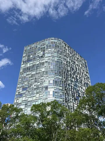 a front view of a building