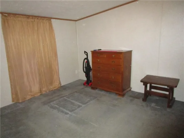 a room with a table and a chair