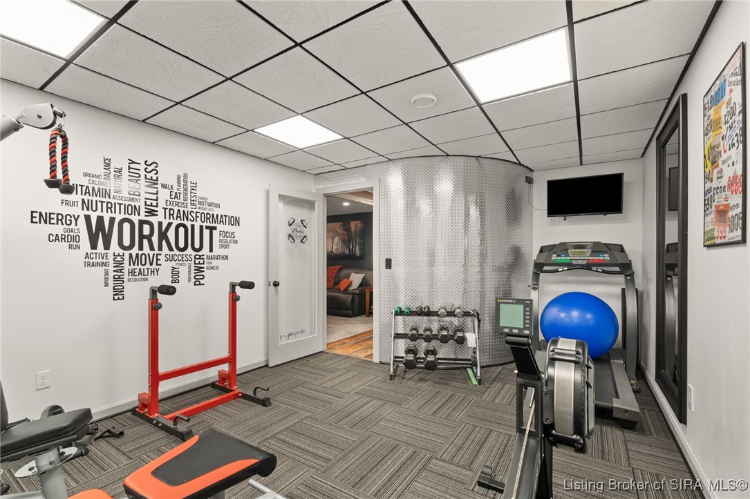 2046 Alonzo Smith Road Georgetown, IN 47122 - Photo 11 of 87 Lower Level Exercise Room