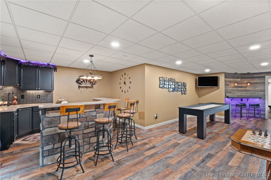 2046 Alonzo Smith Road Georgetown, IN 47122 - Photo 5 of 87 Lower Level Bar/Rec Room