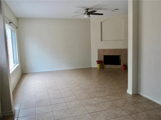 a view of a livingroom with a fireplace