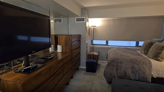 a living room with furniture and a couch